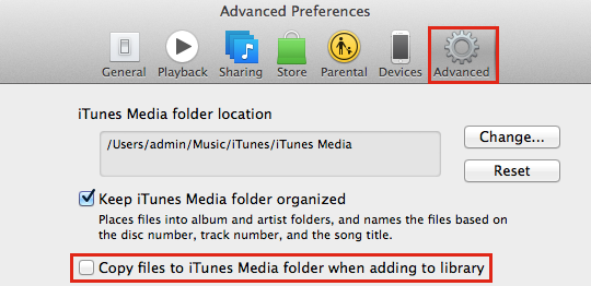 Advanced iTunes Settings