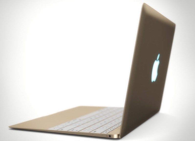 Gold 12" MacBook Air mockup