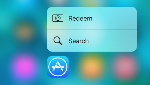 app store 3d touch shortcuts