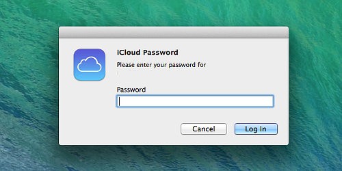 enter your iCloud password