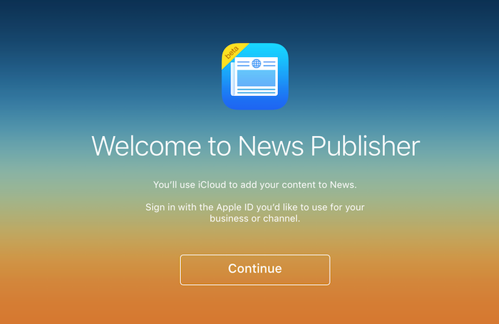 Apple news publisher in iCloud