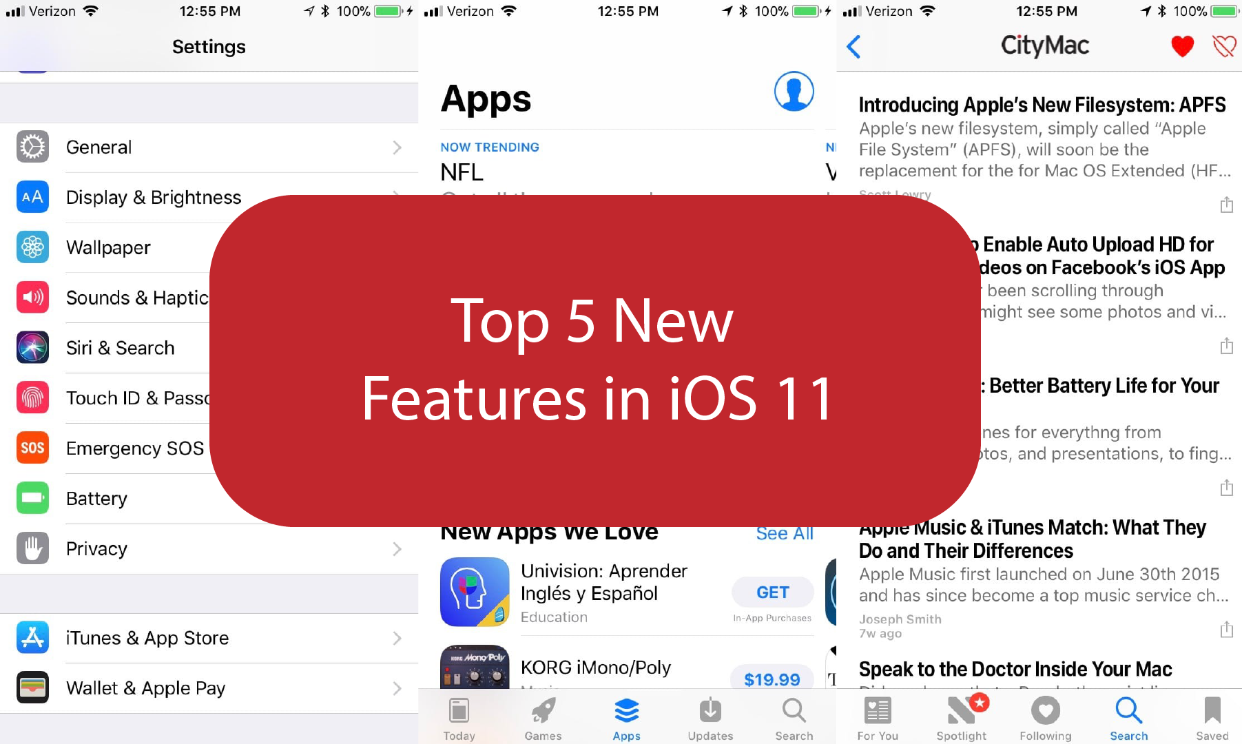 Top 5 iOS 11 New Features