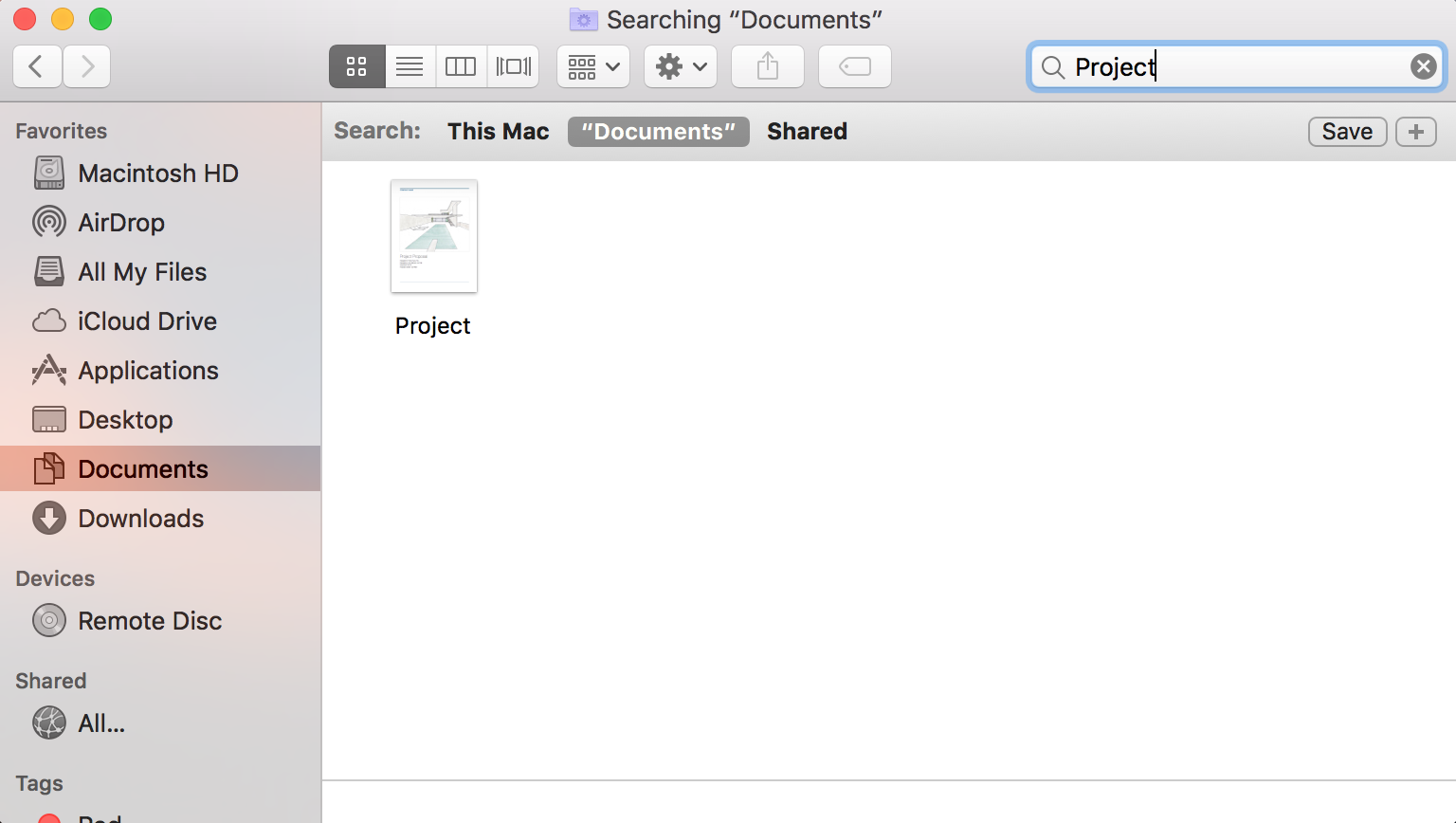Searching in Finder Screenshot