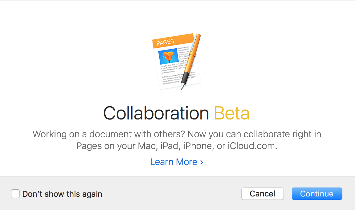 iWork with iCloud Collaboration