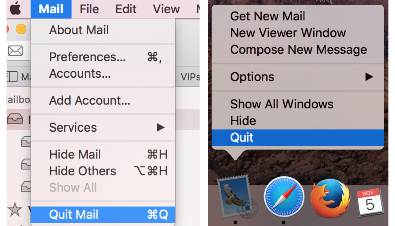 Quit Applications Screenshot in macOS