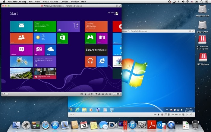 How Parallels 10 looks on a Mac