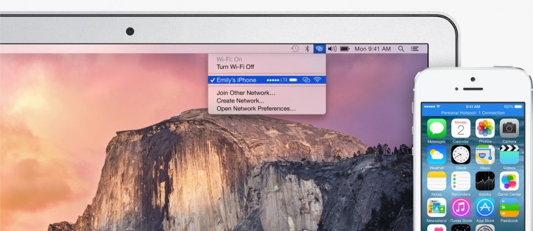 Instant Hotspotting in iOS 8 and OS X Yosemite