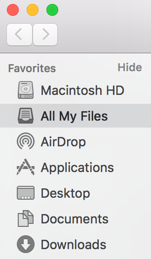 sidebar icons in Finder Mac