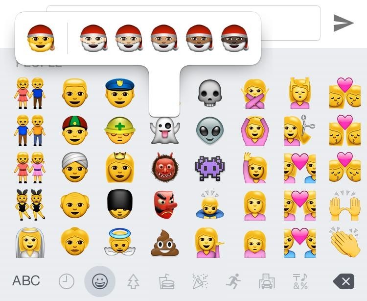Diverse Emojis in iOS