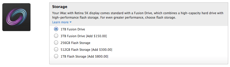 Apple's Storage Upgrade Options