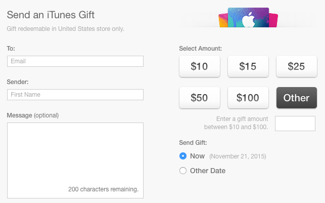 Buying an Apple Gift Cards