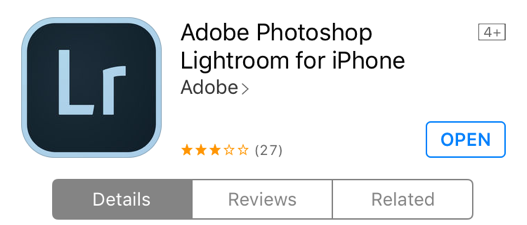 download Lightroom for iPhone