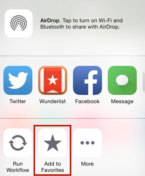 Add location to favorites in Apple Maps