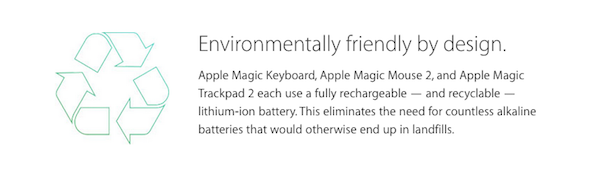 New rechargeable lithium-ion batteries in Apple Magic Accessories
