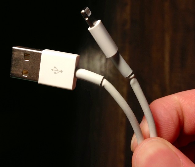 broken or damaged iPhone charging cord