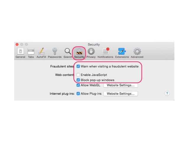 blocking pop-ups on a Mac in Safari
