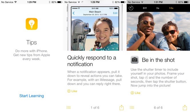 The Tips app in iOS 8