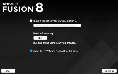 VMware Fusion free trial on Mac