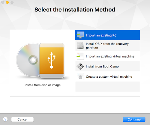 installing VMware Fusion on a Mac