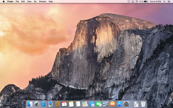 Desktop in OS X Yosemite