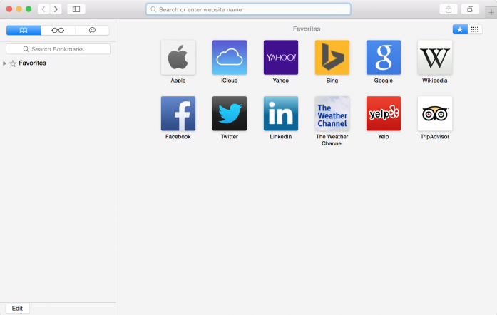 Safari in OS X Yosemite