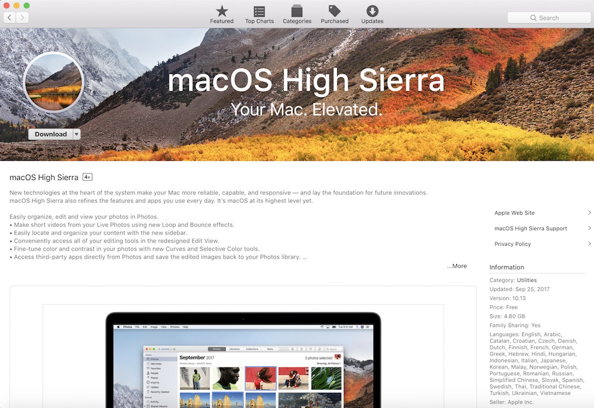 macOS High Sierra