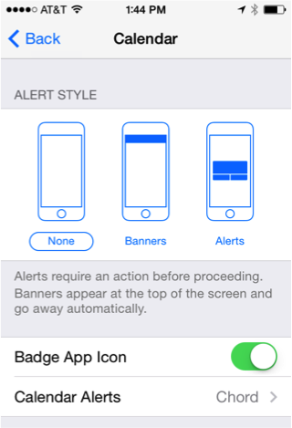 Customizing Notification Settings in iOS 7