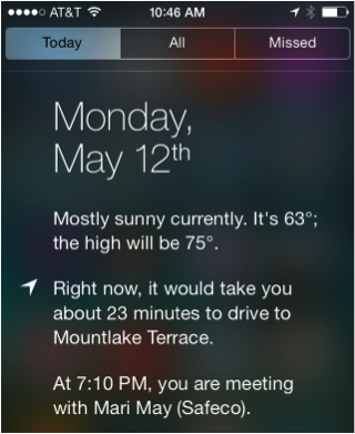 The Today Tab in iOS Notifications Center