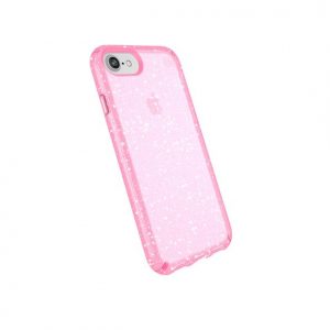 Speck Presidio Clear for iPhone 8/7/6s/6 - Bella Pink with Gold Glitter