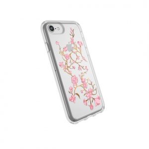 Speck Presidio Clear for iPhone 8/7/6s/6 - Golden Blossoms Pink/Clear