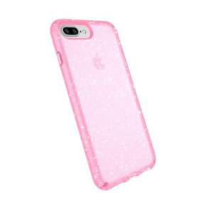 Speck Presidio Clear for iPhone 8 Plus/7 Plus/6s Plus/6 Plus - Bella Pink with Gold Glitter