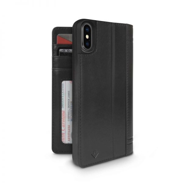 Twelve South Journal Case for iPhone X Leather Case - Black