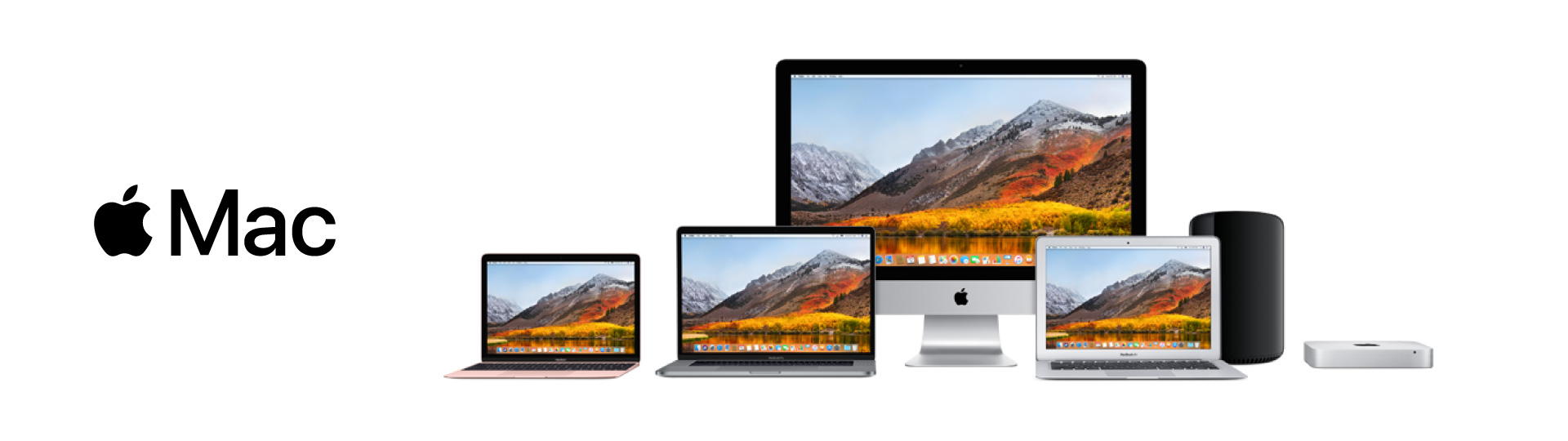 iMac, MacBook, Mac mini, Mac Pro