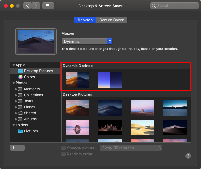 Mojave Dynamic Desktop